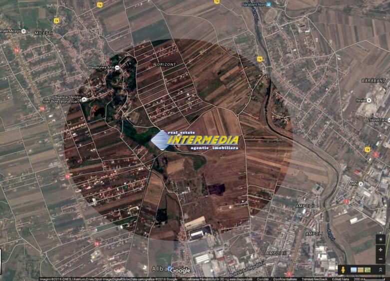 Teren INTRAVILAN 900 mp. 2 fronturi Stradale 28m CETATE Lidl-Schit Asfalt Canal