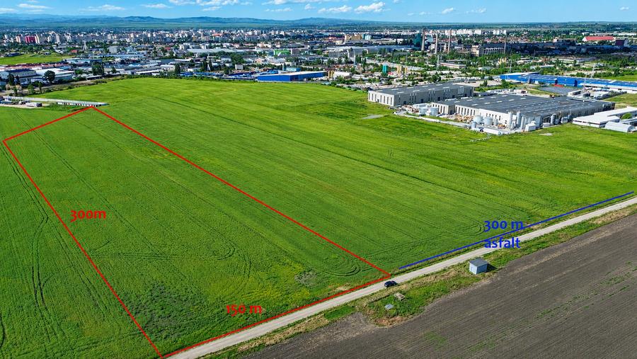 Teren intravilan 5,5 ha industrial deschidere 150 ml soseaua Constantei