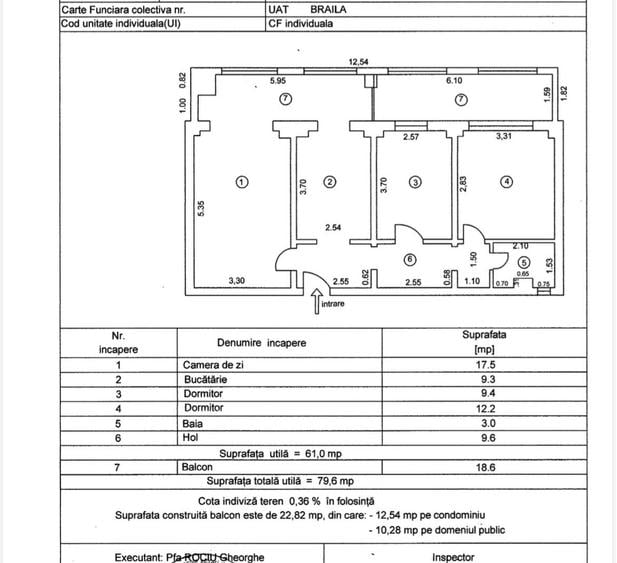 Apartament 3 camere - suprafata 79mp, zona Viziru 3, parter.