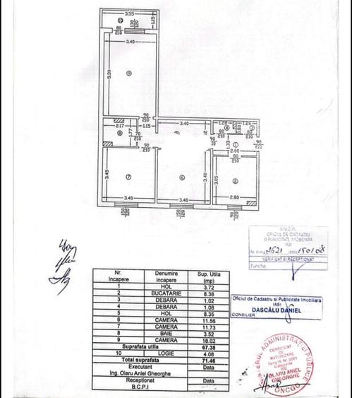 Apartament 3 camere, 72 mp, zona Mircea cel Bătrân