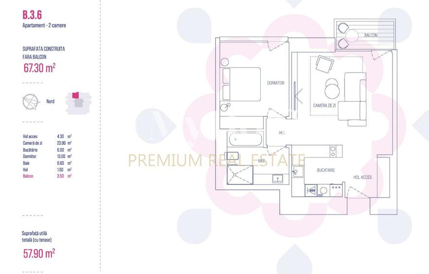 Apartament NOU luminos cu 2 camere/ complex rezidential One Verdi Park, Parcare - 12