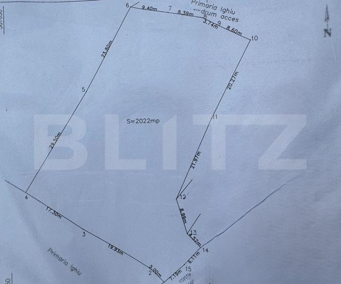 Teren intravilan 2022mp, zona Sard