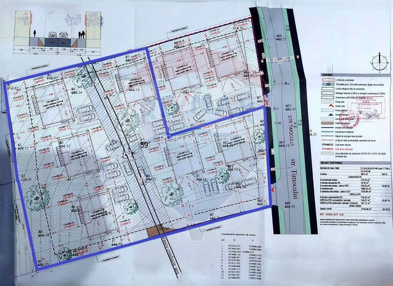 Proiect autorizat (AC) pentru constructia a 6 vile individuale P+M - 13