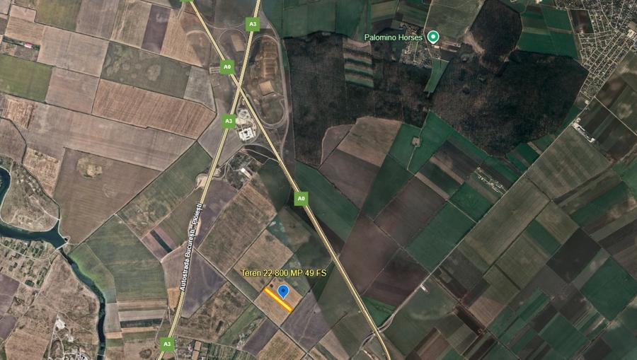 Vanzare Teren 22.800 MP Intravilan Tarla 10–Ștefăneștii de Jos, Zonă nod A3 – A0