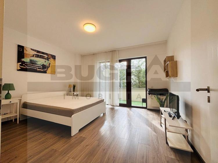 Apartament tip studio - finisat, mobilat, parcare, terasa, Luminia