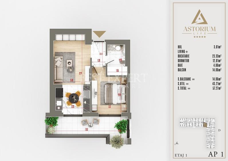 2 Camere in Ansamblu Premium | Terasa Generoasa | Incalzire in Pardoseala