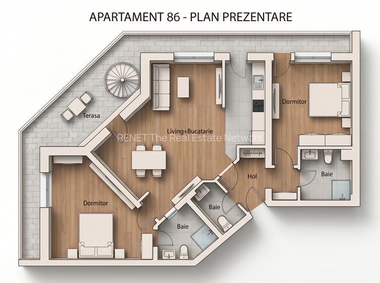 PENTHOUSE EXCLUSIVIST CU TERASĂ DE 200 MP | PIPERA - 2