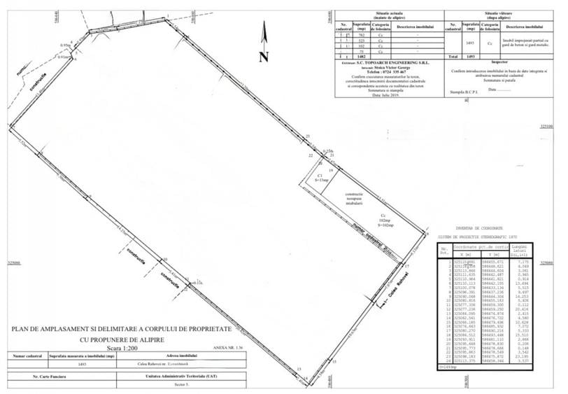 Teren 1387 mp cu front 27 ml, liber de construcții, zona Uranus - Piața de Flori