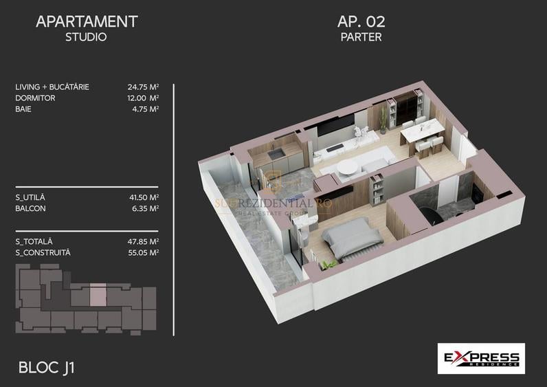 Direct dezvoltator - Apartament tip studio, Drumul Binelui, Sector 4