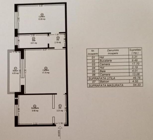 Apartament cu 2 camere de vânzare în zona Sagului - Comision 0%