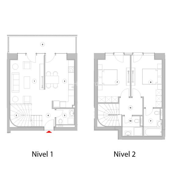 Duplex cu 3 camere - Tip D3B2 - 11