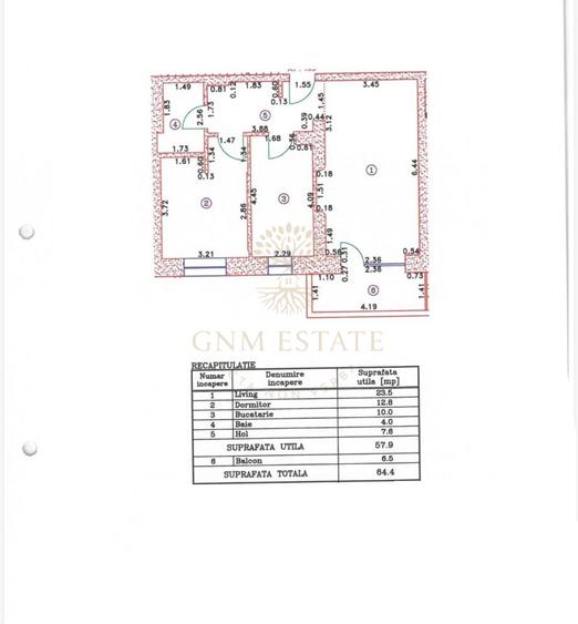 2 Camere | 64,4 m.p. | Et. 3/10 | Cortina Academy