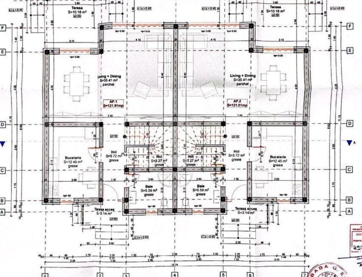 Duplex frumos, 3 dormitoare, 2 bai , 5 camere, 120mp utili, GIROC