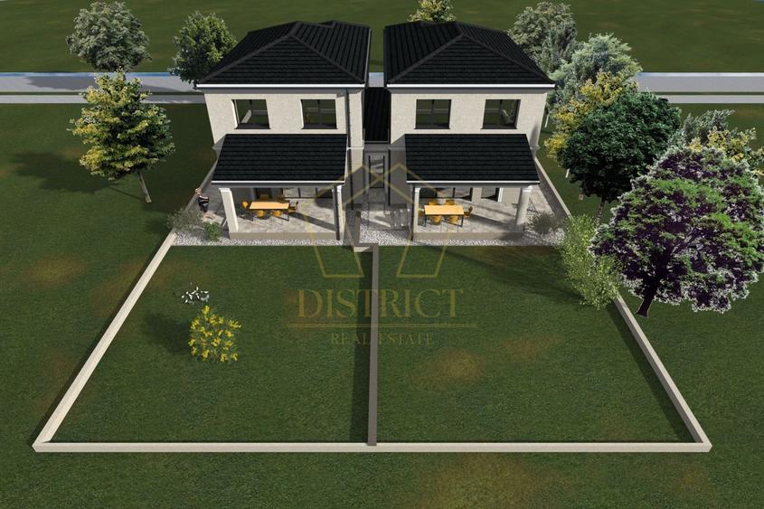 Duplex modern cu 5 camere despartit prin camera tehnica I Mosnita Noua