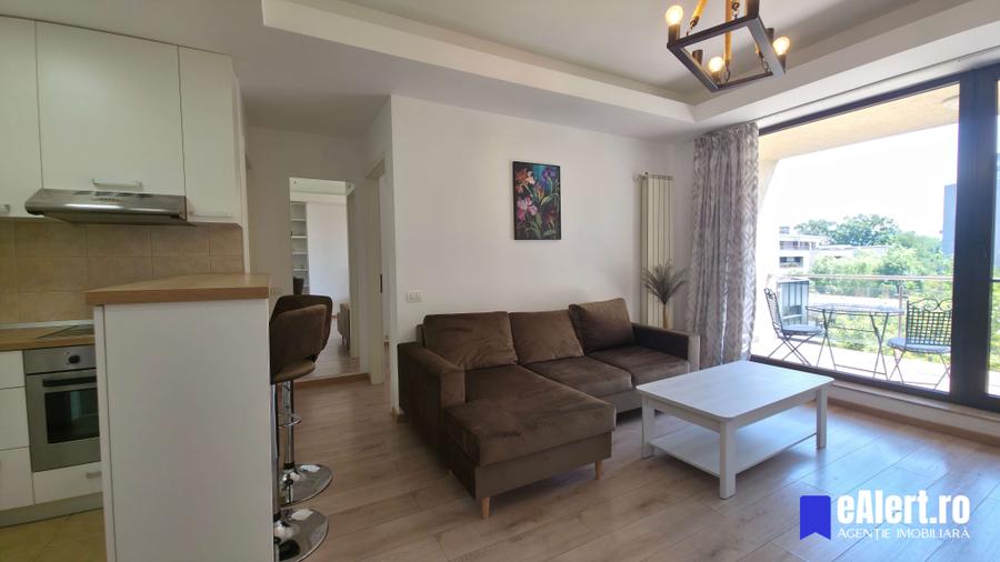 Chirie 2 camere, 48+8mp, etaj 2, North Area Lake View, 5 min metrou Aurel Vlaicu
