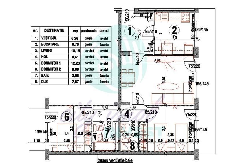 3 camere Obor – Ferdinand | Parter înalt - 3
