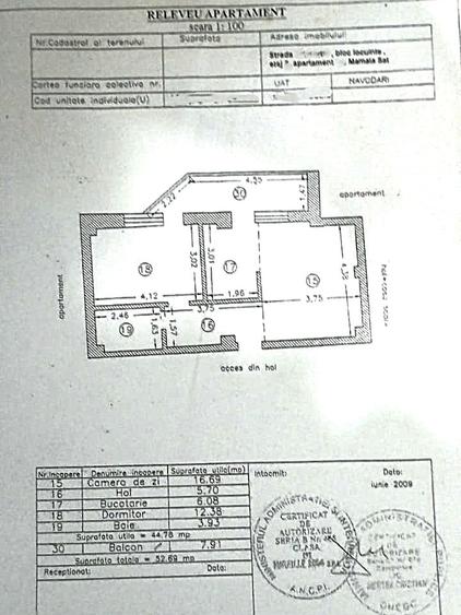 OPORTUNITATE - Apartament 2 camere, su.53mp. Parcare privata