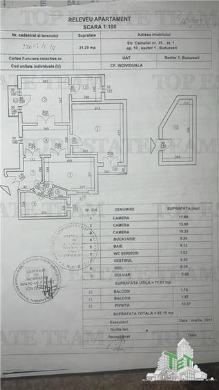 Apartament 3 camere , zona Matache, RS 1, central, pentru locuit sau investitie