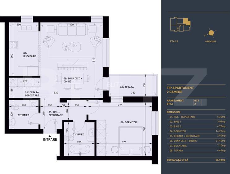Apartament cu 2 camere si 2 bai, Smart Home, 60 mp - Complex Rezidential Nou - 2