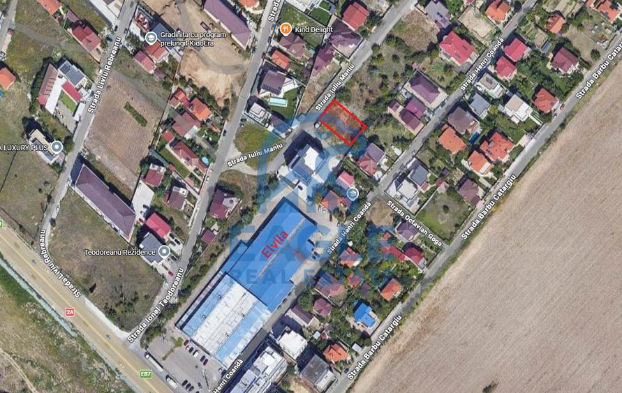 Elvila - Teren intravilan 323 mp cu 13.5 deschidere toate utilitatile