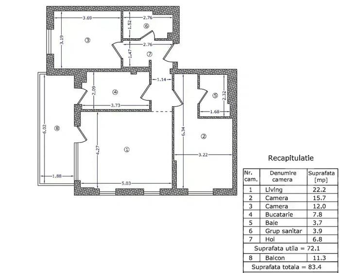 Apartament cu 3 camere The Suburb Buftea