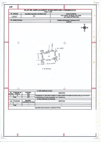 (302) Teren pentru dezvoltatori case Albota, langa Pitesti