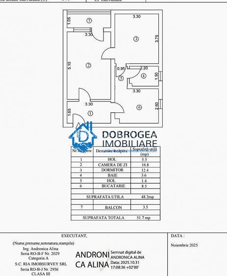 ULTRACENTRAL-2 CAMERE , ETAJ 3 - 6