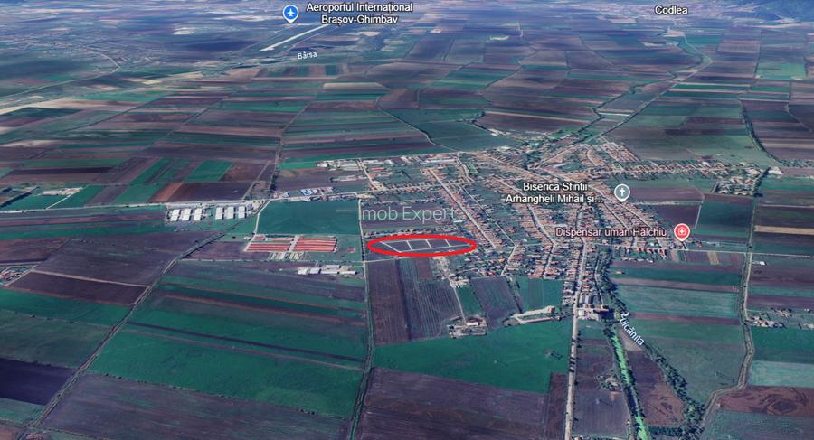 Teren intravilan cu PUZ si utilitati- 605 mp / Halchiu - 2