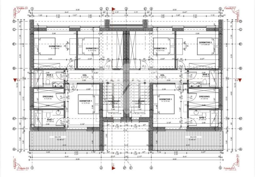 Casa duplex premium 4 camere cu terasă și teren 356mp Șura Mică Sibiu
