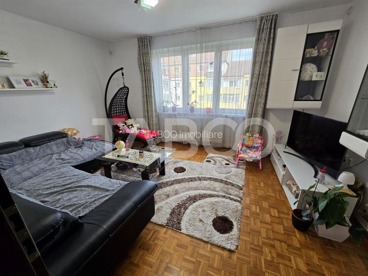 Apartament 2 camere de vanzare mobilat cu balcon in Terezian Sibiu - 2