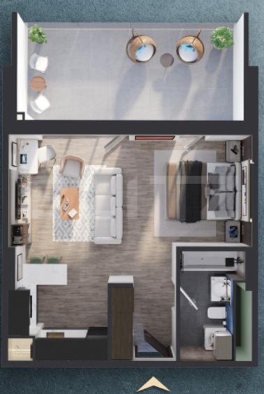 Ap. tip studio[40mp] Ansamblu rezidential standard NZEB_zona RIVUS