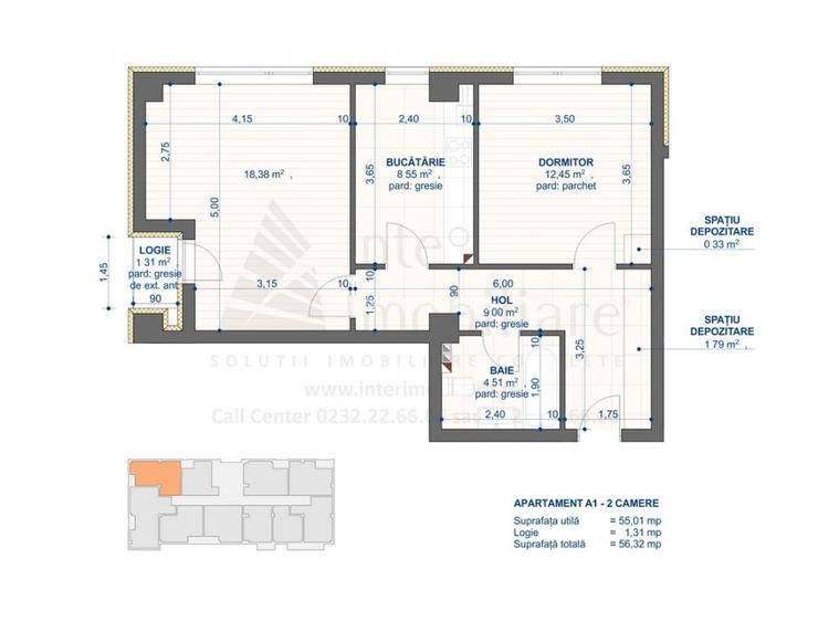 Apartament 2CD  bloc  autorizat in   constructie   COD 152245 - 11