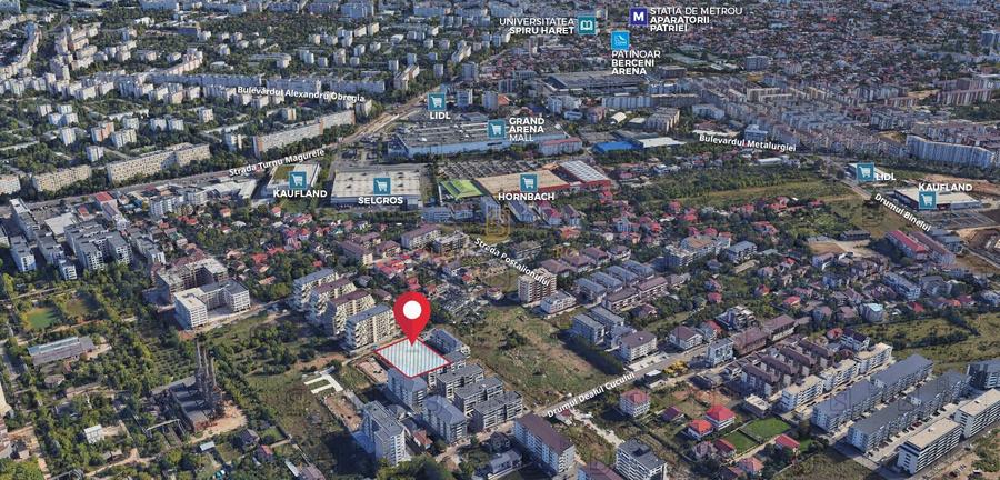Teren cu autorizatie de constructie, D+P+6E+7ER+8ER, zona MEtalurgiei