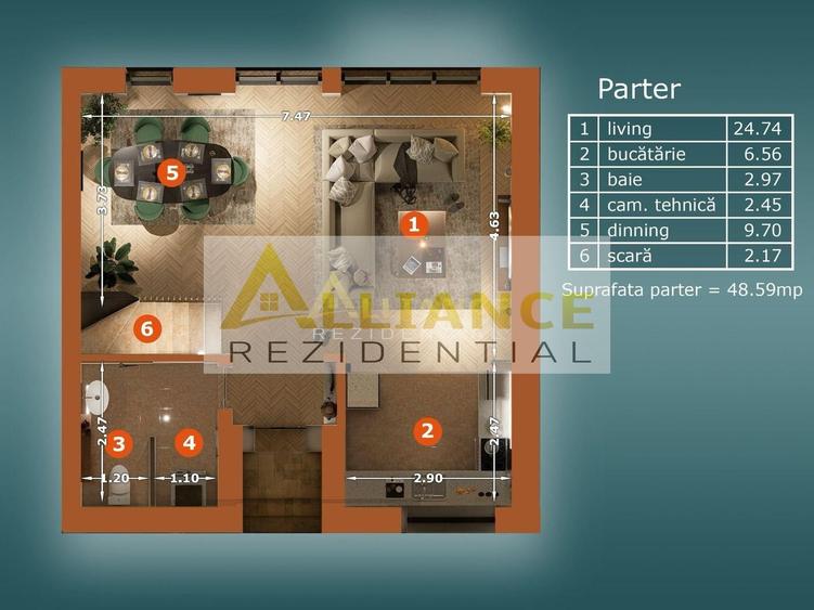 Vila tip DUPLEX 5 camere- 4 bai curte 250 MP