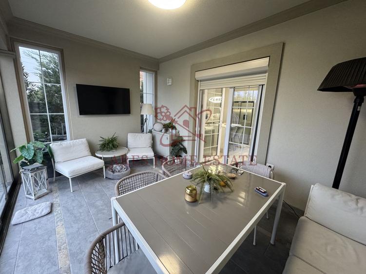 Casa in stil mediteranean, ultrafinisată 5 camere, 3 bai + curte.