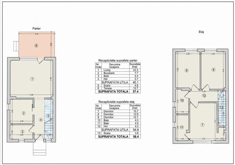 Duplex 4 camere 100mp | 0 comision | Otopeni | mobilat utilat | 165mp teren - 6