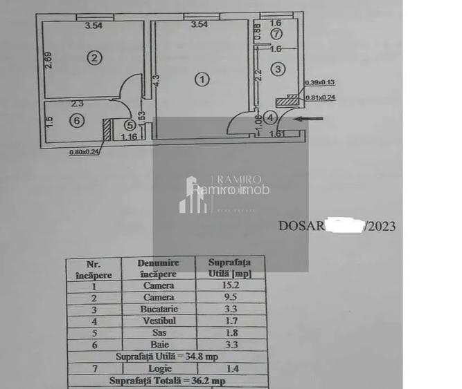Apartament 2 camere Brancoveanu/etaj 1/renovat/loc parcare - 6