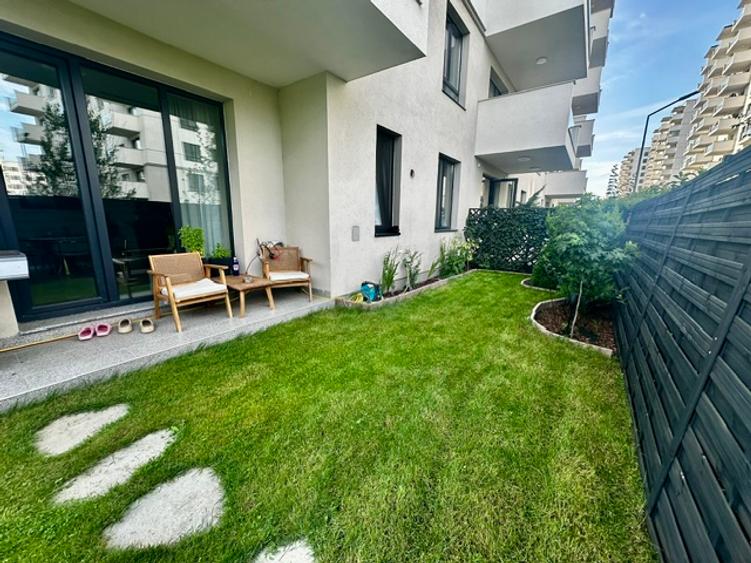 Apartament 2 camere cu gradina de 80 mp/ parcare in Baneasa -Cartier Greenfield