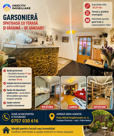 Apartament 1 camera cu terasa si gradina - Darmanesti.