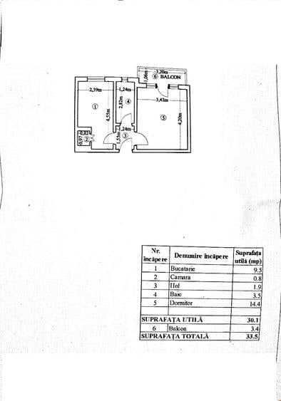 Banca Nationala - Garsoniera - 34 mp utili - balcon - centrala - PVC  - etaj 3 - 1