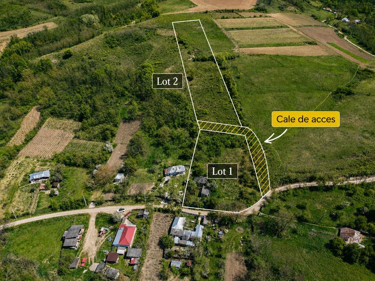 Teren de vanzare + casa in Gorghesti, Bacau – 7.391 mp, zona linistita de deal