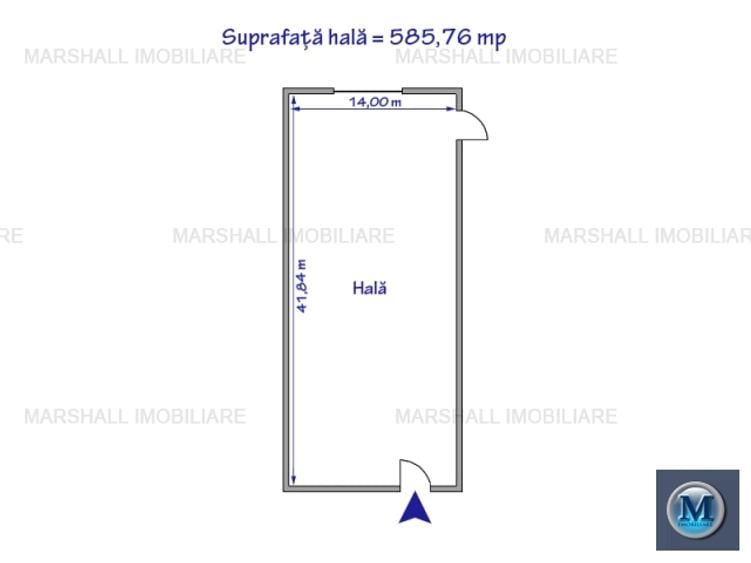 Spatiu industrial de inchiriat, zona Nord, 597.4 mp #15607