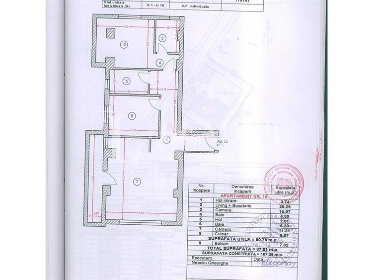 Baneasa Zona Dobrogeanu Gherea || Apartament 3 camere | Bloc 2009 | 3 locuri par - 23