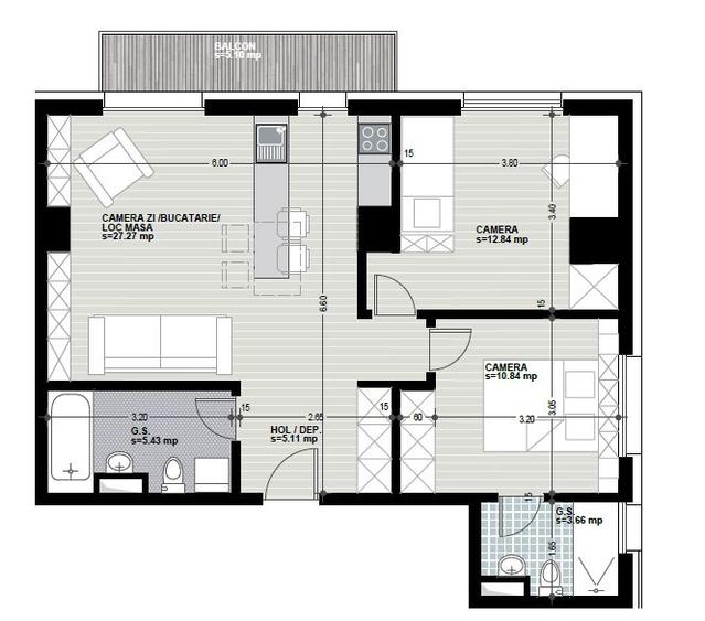 Apartament 3 camere, Marasti central, imobil nou!