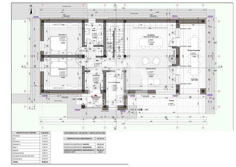Casa demolabila/renovabila cu proiect in Jucu de Sus