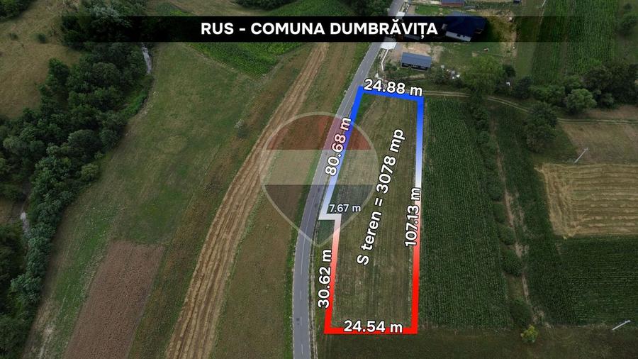 Teren intravilan în Rus | 3.079 mp | Ideal locuință sau investiție