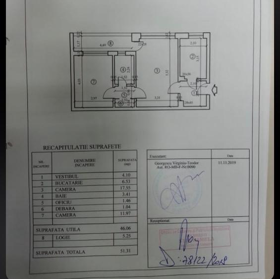 Apartament 2 camere semicentral, zonă verde, liber, ST 51 mp