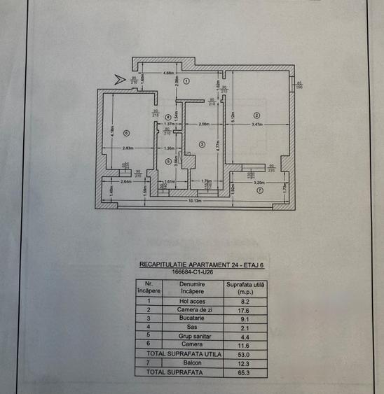 De vânzare | 2 camere | Păcurari | 65 mp | Balcon 12 mp | Parcare subterană