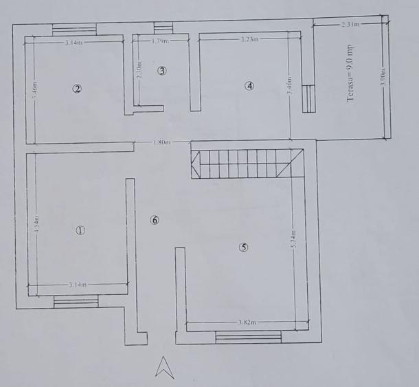 Casă LUNCA CETĂȚUII, 3 camere, decomandat, 82 mp, mansardă + parcare