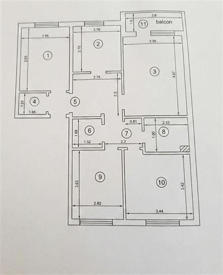 Apartament 4 camere decomandat zona Galata
